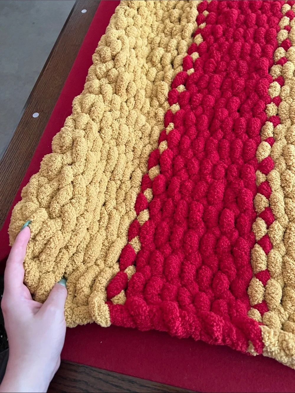 Handmade red yellow